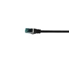 Latiguillo Equip Cat.6A S/FTP, conector en ángulo a recto, 5,0 m, negro