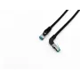 Cable de red Equip Cat.6A S/FTP, conector acodado a recto, 3,0 m, negro