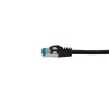 Cable de red Equip Cat.6A S/FTP, conector acodado a recto, 3,0 m, negro