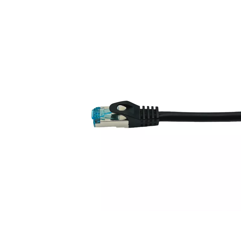 Cable de red Equip Cat.6A S/FTP, conector acodado a recto, 3,0 m, negro