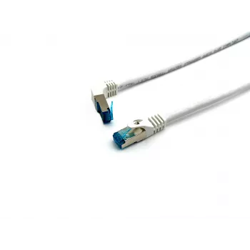 Cable de red Equip Cat.6A S/FTP, acodado a recto, RJ-45, 0,5 m, blanco