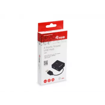 Concentrador de interfaces Equip 128952 USB 2.0 480 Mbit/s negro