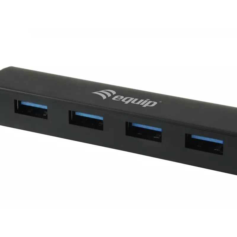 Concentrador de interfaces Equip 128953 USB 3.2 Gen 1 (3.1 Gen 1) Type-A 5000 Mbit/s negro