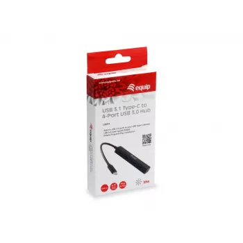 Concentrador de interfaces Equip 128954 USB 3.2 Gen 1 (3.1 Gen 1) Type-C 5000 Mbit/s negro