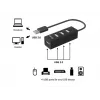 Concentrador USB Equip 4 puertos USB 2.0, USB 2.0, USB 2.0, 480 Mbit/s, negro, China, CE, RoHS