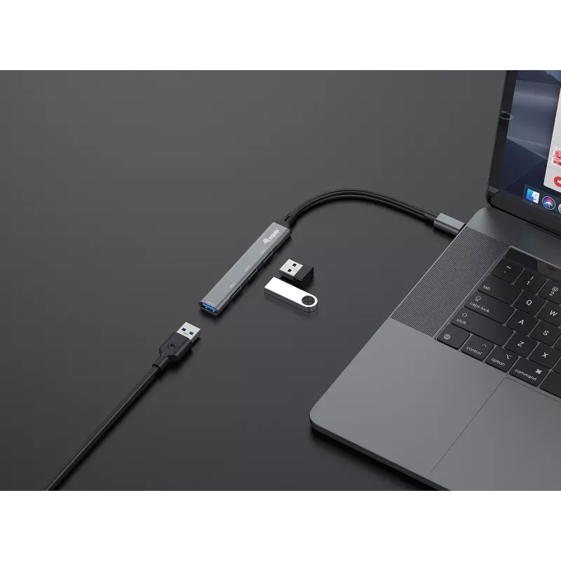 Concentrador USB Equip 4 puertos USB 3.0/2.0 USB-C