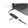 Concentrador USB Equip 4 puertos USB 3.2 Gen 1 con adaptador USB-C negro 5000 Mbit/s