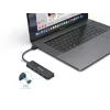 Concentrador USB Equip 4 puertos USB 3.2 Gen 1 con adaptador USB-C negro 5000 Mbit/s