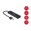 Concentrador USB Equip 4 puertos USB 3.2 Gen 1 con adaptador USB-C negro 5000 Mbit/s