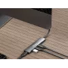 Equip 128963 hub USB-C de 4 puertos USB 3.2 Gen 1 (3.1 Gen 1), 4x USB-C, 5 Gbit/s, aluminio, sin adaptador de corriente, negro/plateado