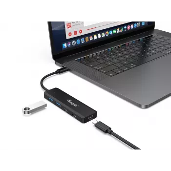 Concentrador USB-C Equip 4 puertos USB 3.2 Gen 1, USB-C x 2, USB-A x 2