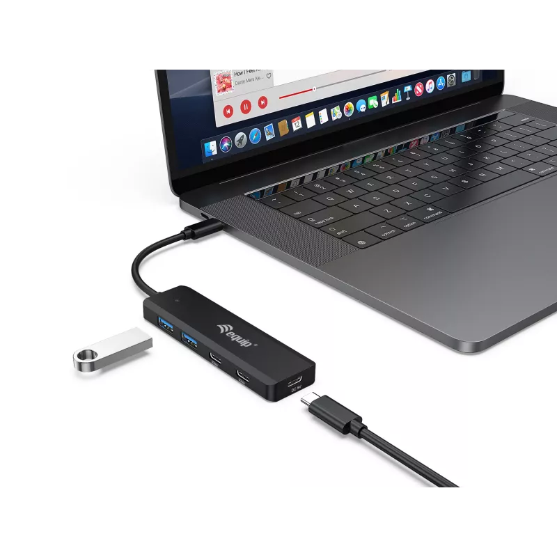 Concentrador USB-C Equip 4 puertos USB 3.2 Gen 1, USB-C x 2, USB-A x 2