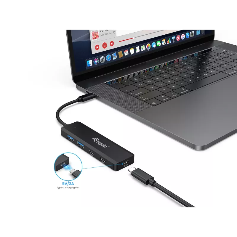 Concentrador USB-C Equip 4 puertos USB 3.2 Gen 1, USB-C x 2, USB-A x 2