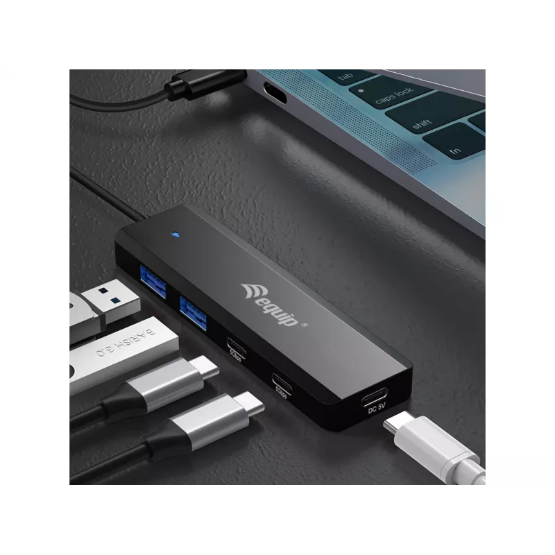 Concentrador USB-C Equip 4 puertos USB 3.2 Gen 1, USB-C x 2, USB-A x 2