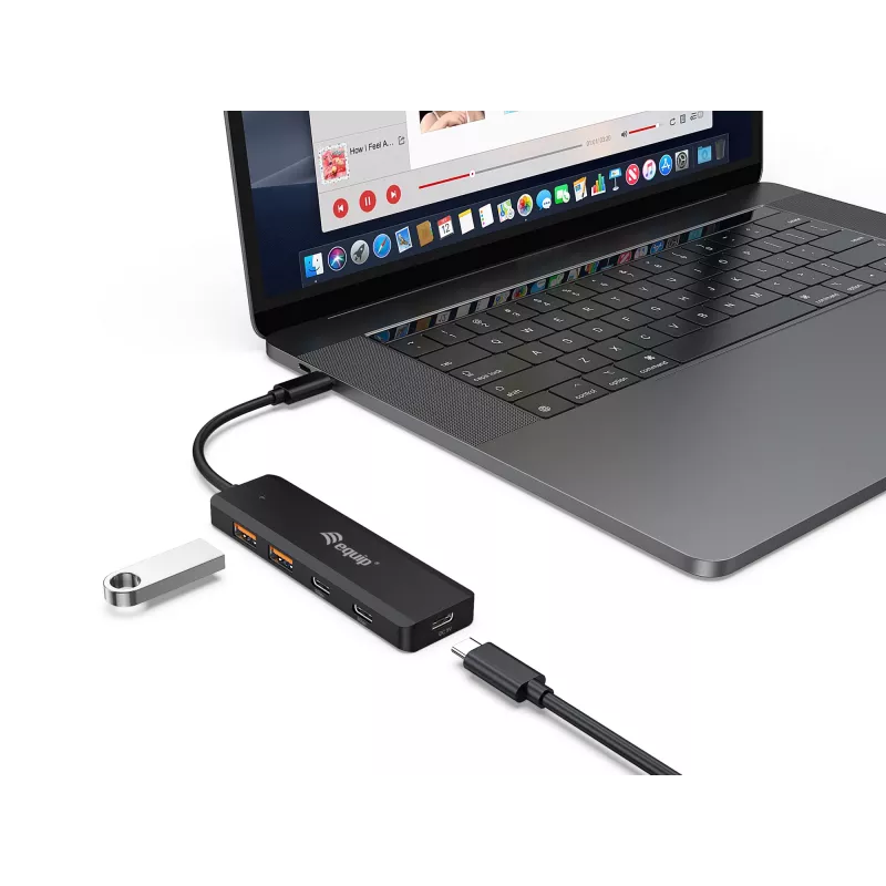 Concentrador USB-C Equip 4 puertos USB 3.2 Gen 2 (10 Gbit/s), USB-C x 2, USB-A x 2