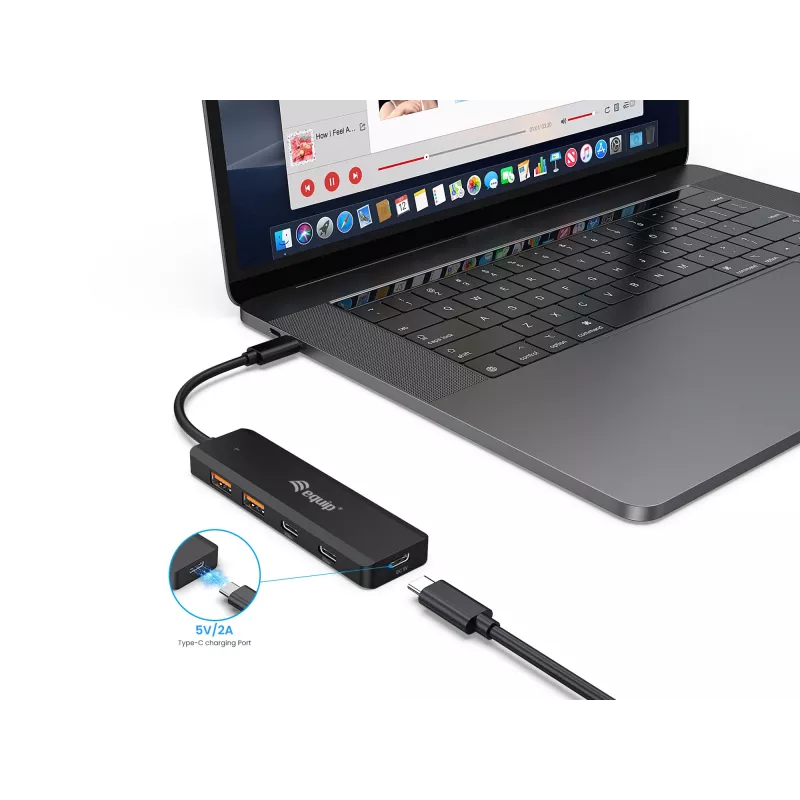Concentrador USB-C Equip 4 puertos USB 3.2 Gen 2 (10 Gbit/s), USB-C x 2, USB-A x 2