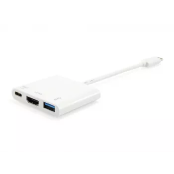 Adaptador USB Type-C a HDMI hembra/USB A hembra/PD Equip 133461