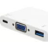 Adaptador USB Type-C a VGA hembra/USB A hembra/PD Equip 133462