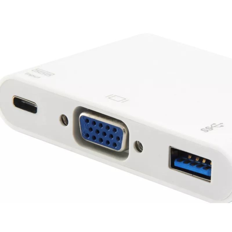 Adaptador USB Type-C a VGA hembra/USB A hembra/PD Equip 133462