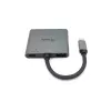 Adaptador dual HDMI 4 en 1 USB-C Equip, USB 3.2 Gen 1 (3.1 Gen 1) Type-C, plateado, 4K Ultra HD, 30 Hz, HDMI, aluminio