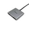 Adaptador dual HDMI 4 en 1 USB-C Equip, USB 3.2 Gen 1 (3.1 Gen 1) Type-C, plateado, 4K Ultra HD, 30 Hz, HDMI, aluminio