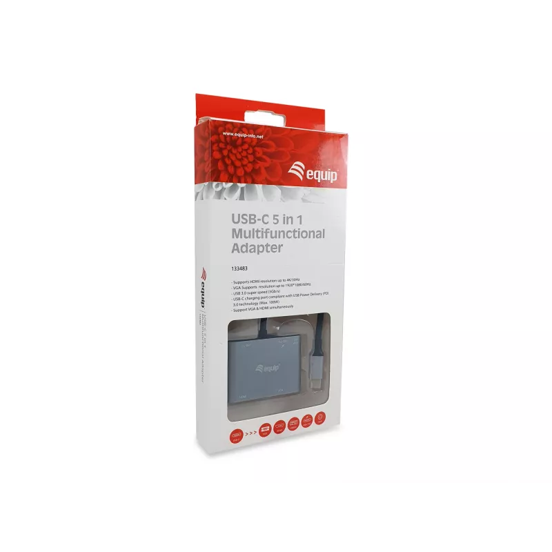 Adaptador multifunción 5 en 1 USB-C Equip