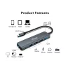 Equip USB-C 5-in-1 Adaptador MULTIFUNCIONAL, HDMI, USB 3.2 GEN1, 100W USB PD