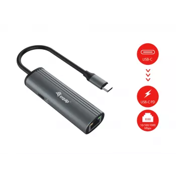 Equip USB-C a RJ45 Gigabit Red + Adaptador PD USB Type-C 100W