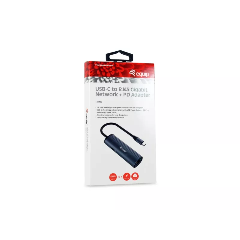 Equip USB-C a RJ45 Gigabit Red + Adaptador PD USB Type-C 100W