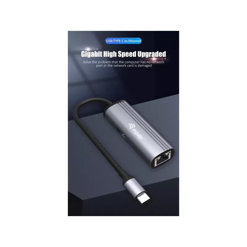 Equip USB-C a RJ45 Gigabit Red + Adaptador PD USB Type-C 100W