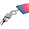 Equip 133488 adaptador 3 en 1 de USB-C a HDMI / USB-A / USB PD, USB 3.2 Gen 1 (3.1 Gen 1), 4K/60 Hz, 100 W PD, aluminio, negro/gris