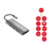 Adaptador multifunción Equip USB-C 9 en 1, HDMI 4K/60Hz, Gigabit-LAN, USB 3.2 GEN1, SD/TF, 100W USB PD