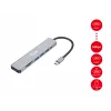 Adaptador multifunción Equip USB-C 7 en 1, HDMI 4K/60Hz, USB 3.2 Gen1 x3, TF/Micro SD, 100W USB PD
