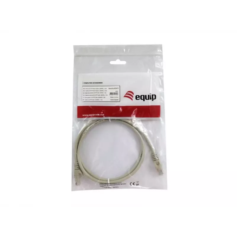 Cable de red Equip Cat.6 U/UTP, 1,0 m, beige, 1 m, Cat6, U/UTP (UTP), RJ-45, RJ-45, beige