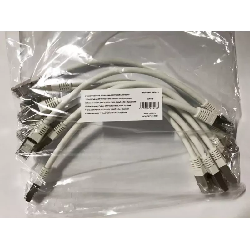 Equip Cat.6A Platinum S/FTP cable de red, blanco, 0,25 m, set de 10