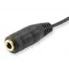 Equip Cable divisor de audio, negro, 3,5 mm, 2 x 3,5 mm, conector hembra, conector macho, policloruro de vinilo (PVC)