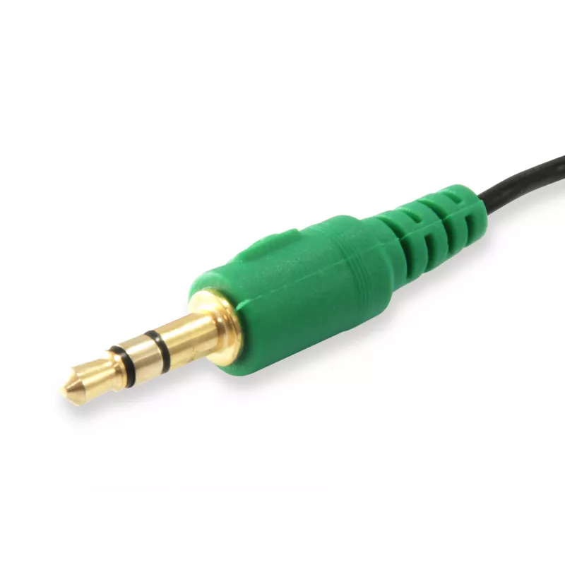 Equip Cable divisor de audio, negro, 3,5 mm, 2 x 3,5 mm, conector hembra, conector macho, policloruro de vinilo (PVC)