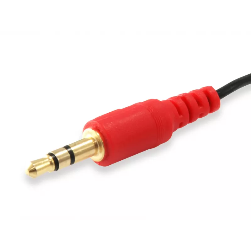 Equip Cable divisor de audio, negro, 3,5 mm, 2 x 3,5 mm, conector hembra, conector macho, policloruro de vinilo (PVC)