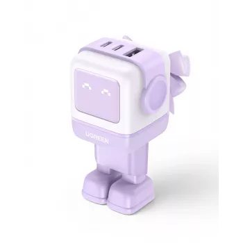 Ugreen Nexode RG 65W 3 puertos GaN cargador rápido de CA para ordenador portátil, móvil, ratón, portátil, batería externa, teléfono rosa uso en interiores