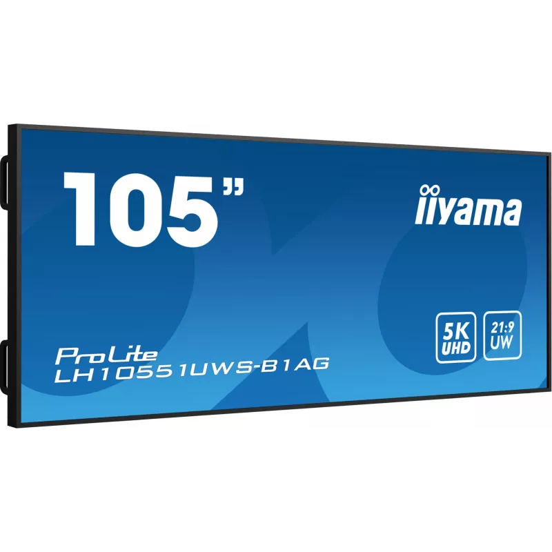 Pantalla de señalización iiyama LH10551UWS-B1AG pantalla plana de señalización digital 2,67 m (105 inch) LED 500 cd/m² UltraWide 5K HD negro 24/7