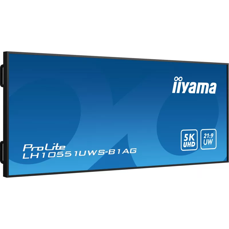 Pantalla de señalización iiyama LH10551UWS-B1AG pantalla plana de señalización digital 2,67 m (105 inch) LED 500 cd/m² UltraWide 5K HD negro 24/7