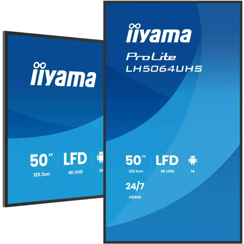 Pantalla plana de señalización digital iiyama LH7564UHS-B1AG 75