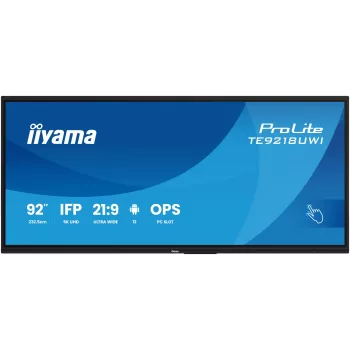 Pantalla de señalización iiyama TE9218UWI-B1AG diseño kiosco 2,32 m (91,5