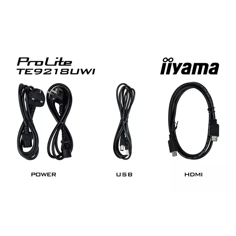 Pantalla de señalización iiyama TE9218UWI-B1AG diseño kiosco 2,32 m (91,5 inch) LED Wi-Fi 500 cd/m² 5K Ultra HD negro pantalla táctil procesador integrado Android 16/7