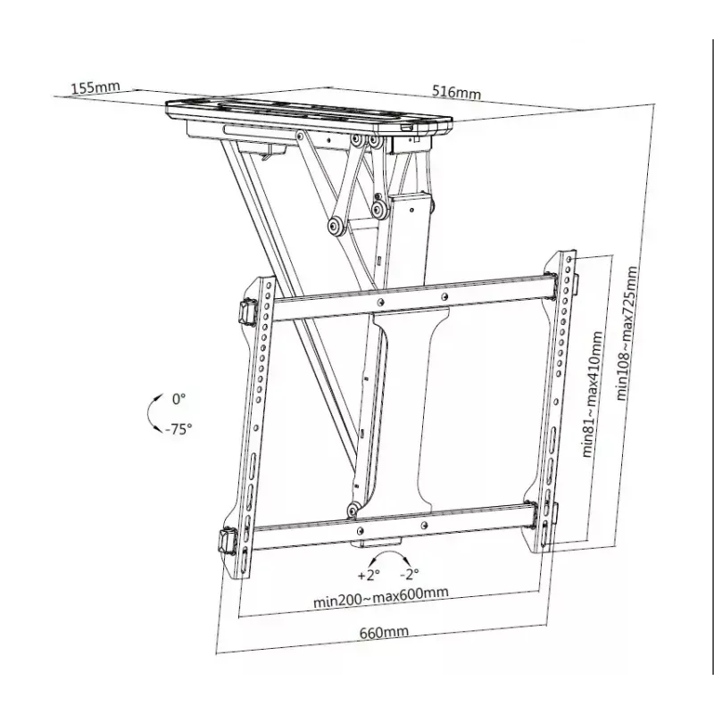 Equip soporte de techo motorizado para TV de 32