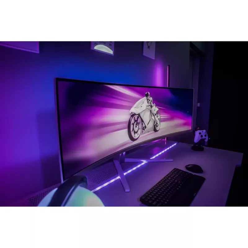 Philips Evnia 8000 49M2C8900/00 monitor de ordenador 124,2 cm (48,9 inch) 5120 x 1440 píxeles Dual QHD QD-OLED blanco