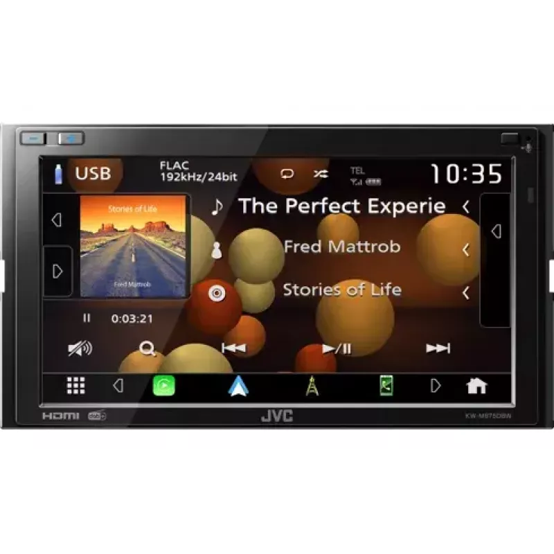 Receptor multimedia para coche JVC KW-M875DBW negro Wi-Fi 180 W Bluetooth
