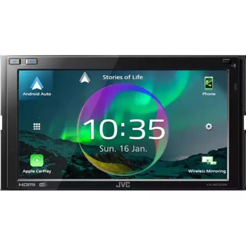 Receptor multimedia para coche JVC KW-M875DBW negro Wi-Fi 180 W Bluetooth