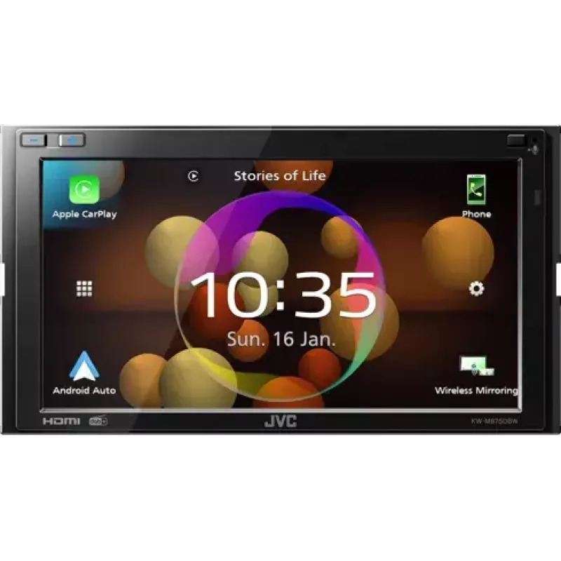 Receptor multimedia para coche JVC KW-M875DBW negro Wi-Fi 180 W Bluetooth