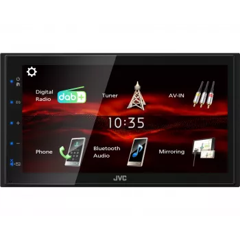Receptor de radio para coche JVC KW-M180DBT negro 180 W Bluetooth